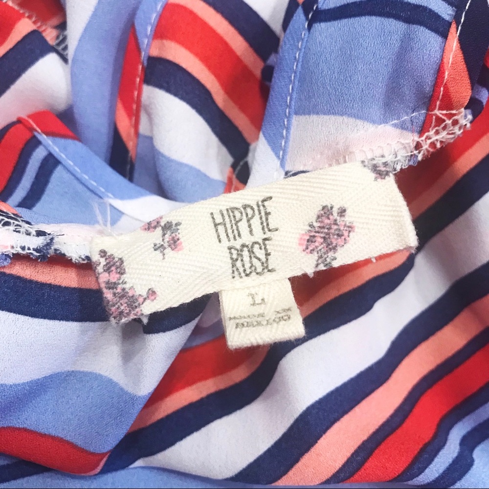 HIPPIE ROSE SLEEVELESS TOP RACER BACK SZ-LARGE - Picture 5 of 5